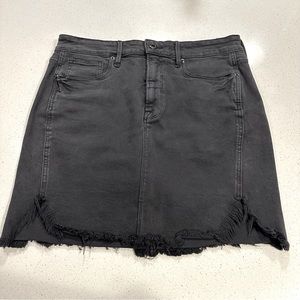 Good American Black Denim Skirt